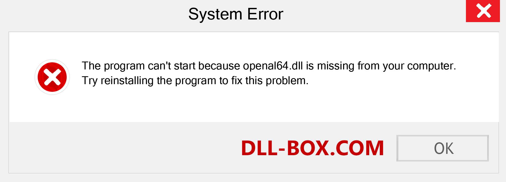  openal64.dll file is missing?. Download for Windows 7, 8, 10 - Fix  openal64 dll Missing Error on Windows, photos, images